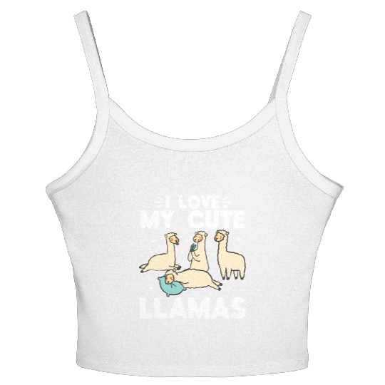 Alpaca Lover Llama Lover - I love my cute Llamas Women's Spaghetti Strap Tank Top
