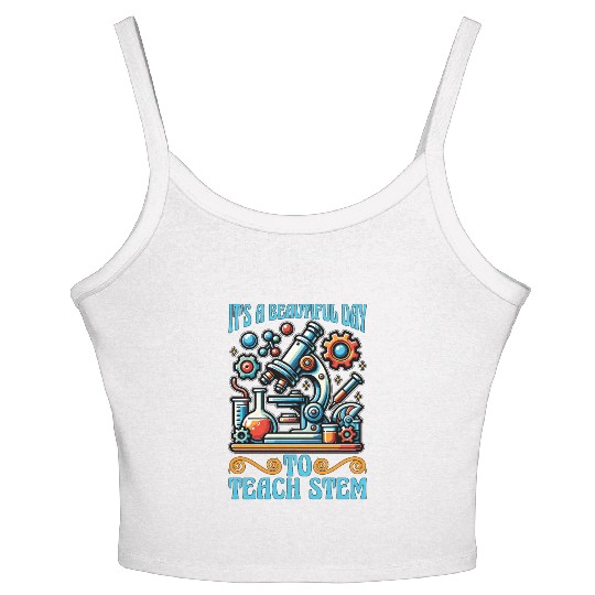 STEM Teacher It's A Beautiful Day Computer Science Women's Spaghetti Strap Tank Top
