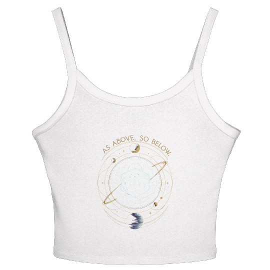 As Above, So Below - Sacred Geometry Women's Spaghetti Strap Tank Top