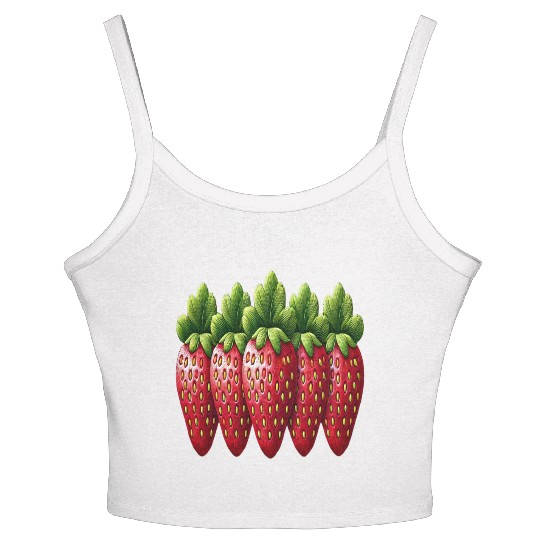 Strawberry Lover Women's Spaghetti Strap Tank Top