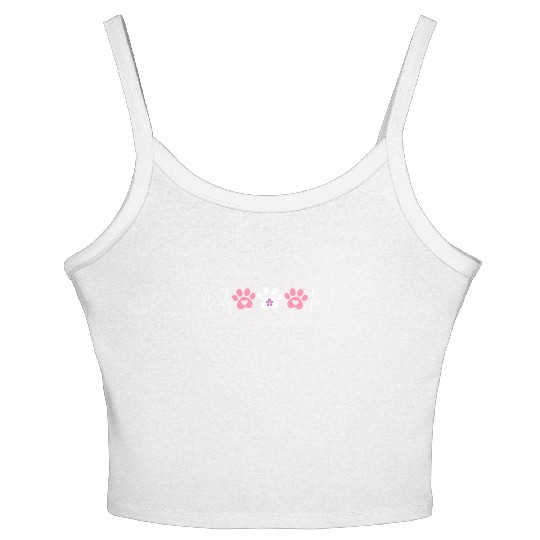 Lesbian Heartbeat Paw Prints Cute Pet Pride Love Women's Spaghetti Strap Tank Top