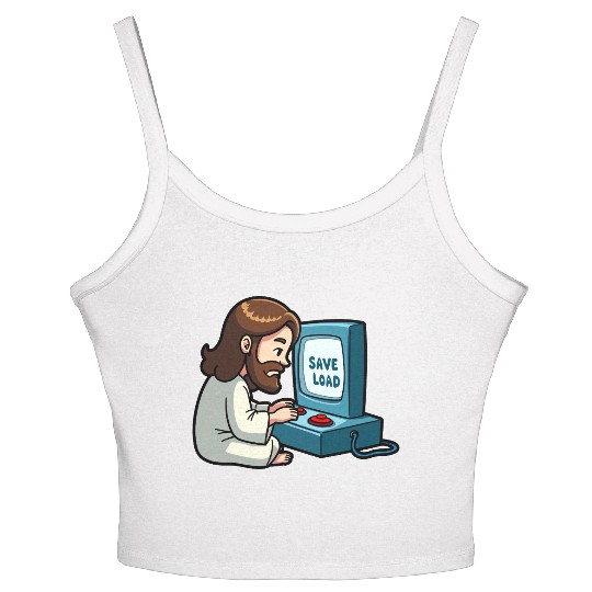 Jesus Saves and Loads Women's Spaghetti Strap Tank Top
