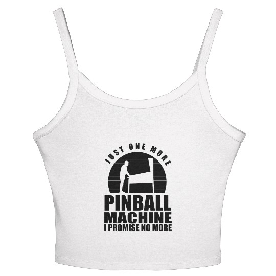 Funny Pinball Player Flipper Pinballer Flipping Women's Spaghetti Strap Tank Top