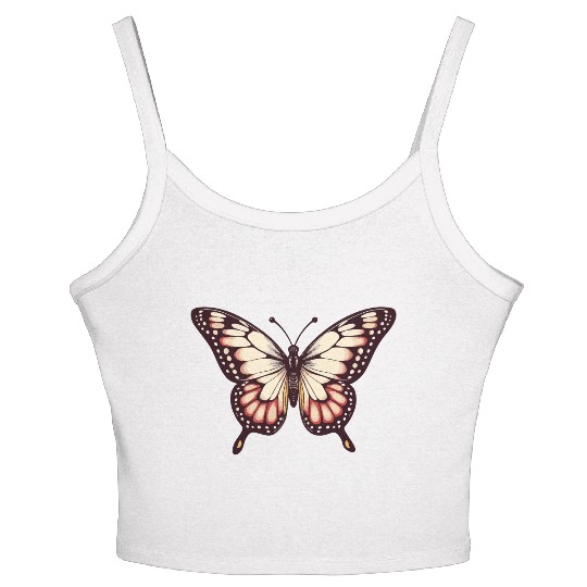 Vibrant Monarch Butterfly Women's Spaghetti Strap Tank Top