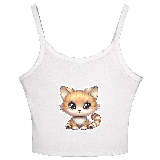Kawaii Cat Women's Spaghetti Strap Tank Top