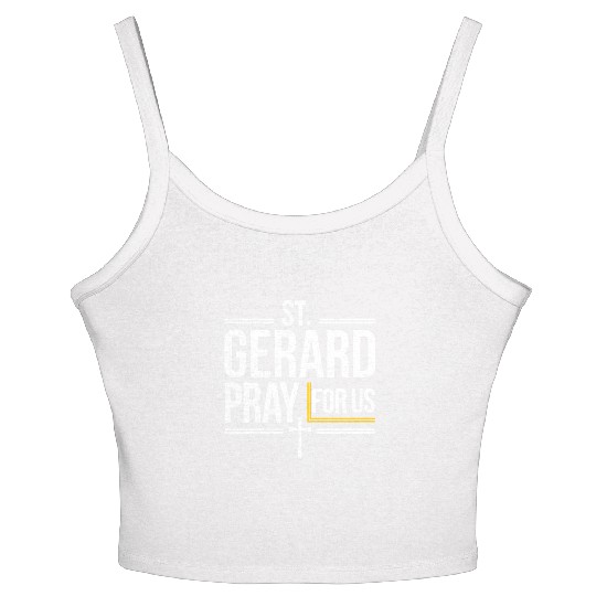 St. Gerard Pray for Us Catholic Patron Saint Women's Spaghetti Strap Tank Top