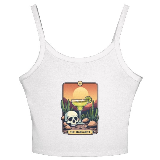 Mexican Cinco De Mayo The Margarita Tarot Card Women's Spaghetti Strap Tank Top