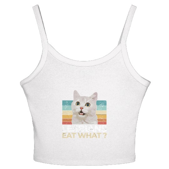 Lesbians Eat What? Funny Offensive Women's Spaghetti Strap Tank Top