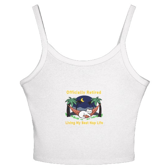 Retired Cat - Living the Dream Women's Spaghetti Strap Tank Top
