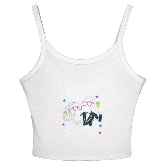 Funny Skeleton Bride and Groom Till Death Do Party Women's Spaghetti Strap Tank Top