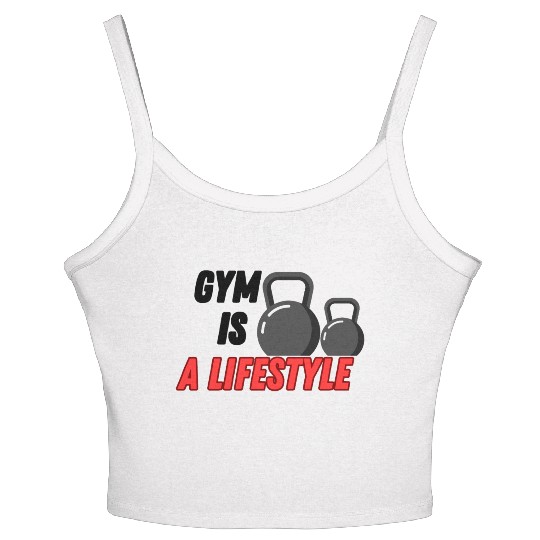 Gym is a lifestyle Women's Spaghetti Strap Tank Top