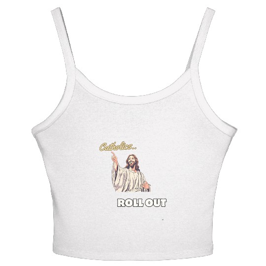 Catholics Roll Out- Jesus Transformer Women's Spaghetti Strap Tank Top