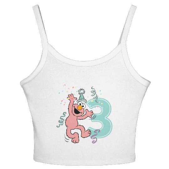 Sesame Street Birthday Design With Elmo 3 Years Women's Spaghetti Strap Tank Top