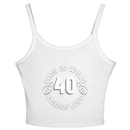 40 Year Old Birthday design for men born in 1985 Women's Spaghetti Strap Tank Top