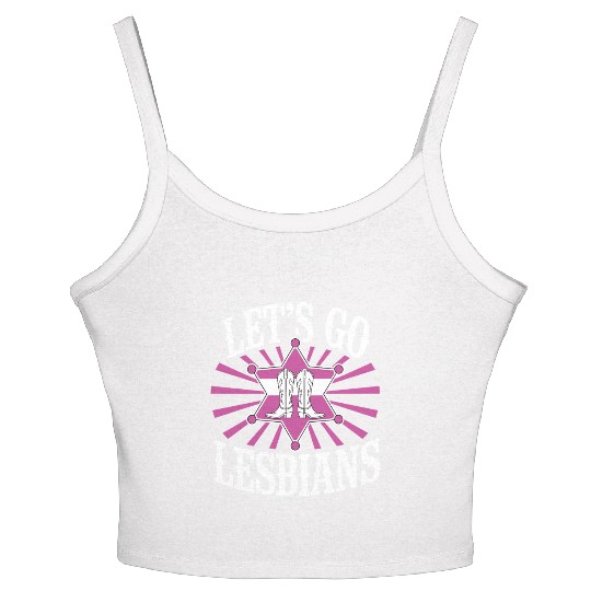 Let’s Go Lesbians Subtle Lesbian Pride Women's Spaghetti Strap Tank Top