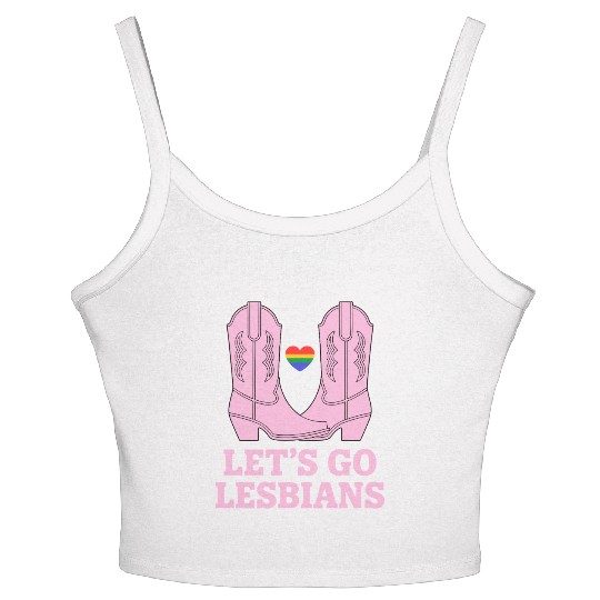 Let’s Go Lesbians Subtle Lesbian Pride Women's Spaghetti Strap Tank Top
