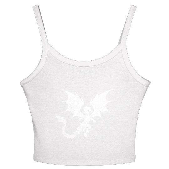 Large Flying Dragon With Huge Wings Women's Spaghetti Strap Tank Top