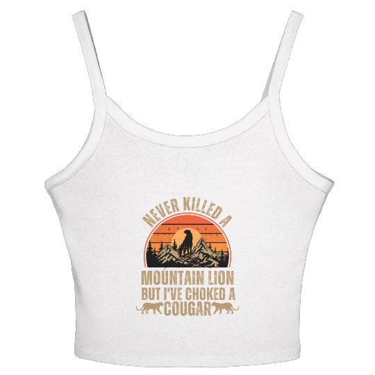 Never Killed A Mountain Lion Women's Spaghetti Strap Tank Top