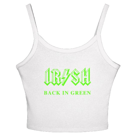 Irish Classic Rock - Back in Green Women's Spaghetti Strap Tank Top