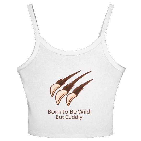Born to Be Wild – But Cuddly Cuddles with Claws Women's Spaghetti Strap Tank Top