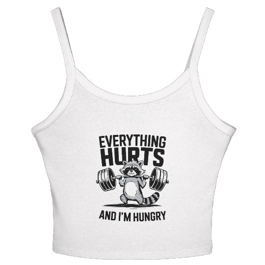 Fitness Gym Sport Weightlifting Everything Hurts Women's Spaghetti Strap Tank Top