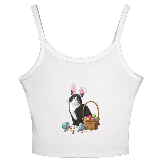 Adorable Easter Rabbit – Spring Holiday Fun Women's Spaghetti Strap Tank Top