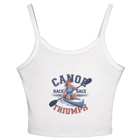 canoe race triumph Women's Spaghetti Strap Tank Top