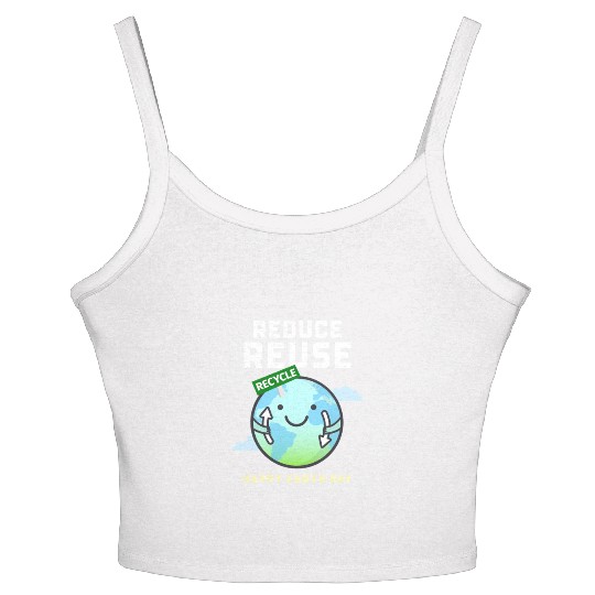earth day Women's Spaghetti Strap Tank Top design creator for a recyclin