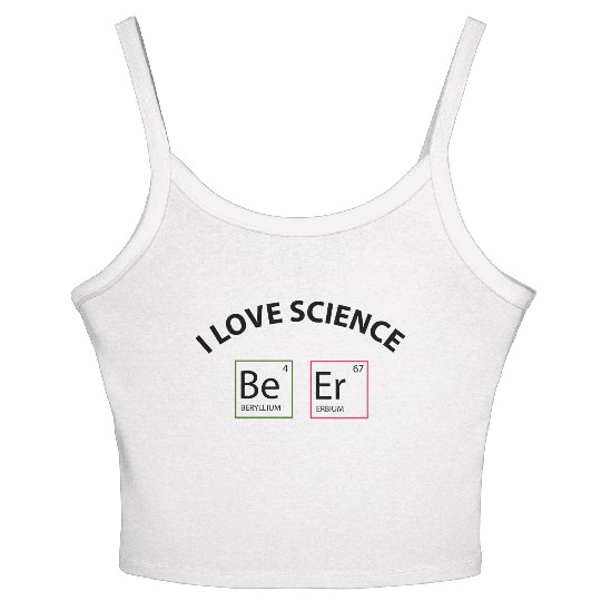 I love science and beer. Women's Spaghetti Strap Tank Top