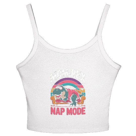 Dinosaur Mom Nap Queen - Mom-Rex Nap Mode Women's Spaghetti Strap Tank Top