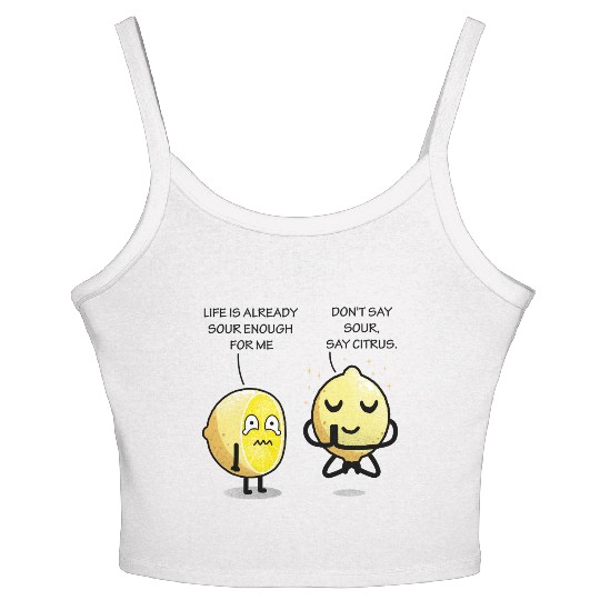 Be positive lemon Women's Spaghetti Strap Tank Top