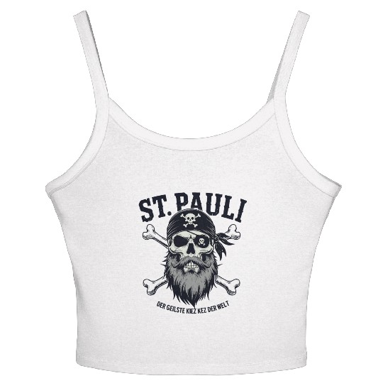 St Pauli Women's Spaghetti Strap Tank Top Hamburg Sankt Pauli Pirate