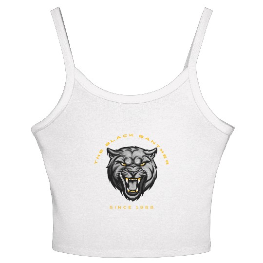 Fierce Black Panther Women's Spaghetti Strap Tank Top – Bold,Wild & Stylish