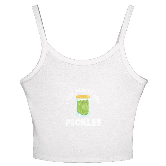Pickles Fermented Food Cucumber Pickle Women's Spaghetti Strap Tank Top