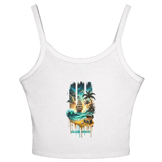 Midnight Sails Women's Spaghetti Strap Tank Top