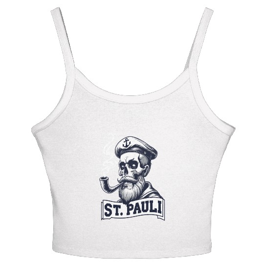St Pauli Women's Spaghetti Strap Tank Top Hamburg Sankt Pauli Pirate