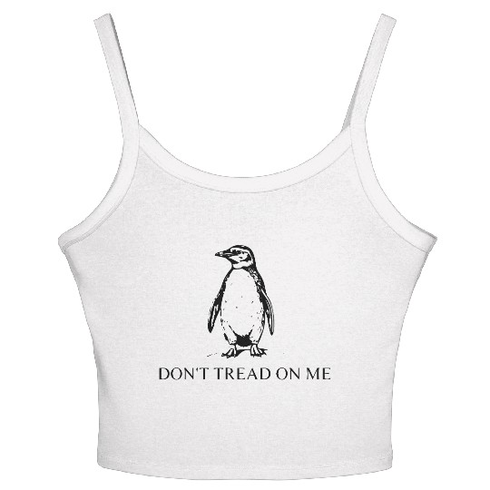 Don't Tread On Me Penguin Tariff Women's Spaghetti Strap Tank Top