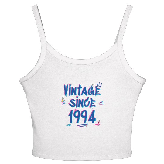 Vintage Since 1994 Hip-Hop Graffiti Glitch 31st Women's Spaghetti Strap Tank Top