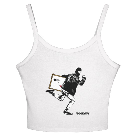 HappyToast Stolen Banksy Women's Spaghetti Strap Tank Top