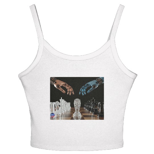 Crystal Robotic Chess Clash Women's Spaghetti Strap Tank Top
