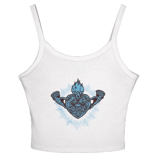 Sacred Heart Claddagh Symbol - Lowbrow Women's Spaghetti Strap Tank Top