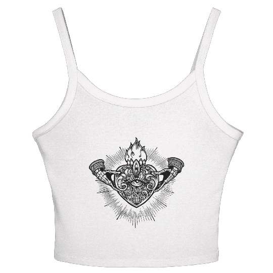 Sacred Heart Claddagh Symbol - K Women's Spaghetti Strap Tank Top