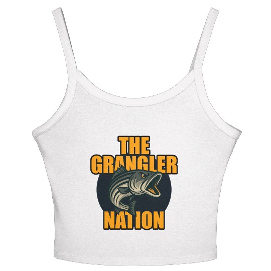 Grangler Nation (Striped Bass) Women's Spaghetti Strap Tank Top