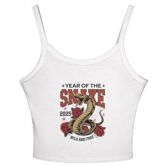Snake Year of the Snake 2025 Tattoo Design Women's Spaghetti Strap Tank Top