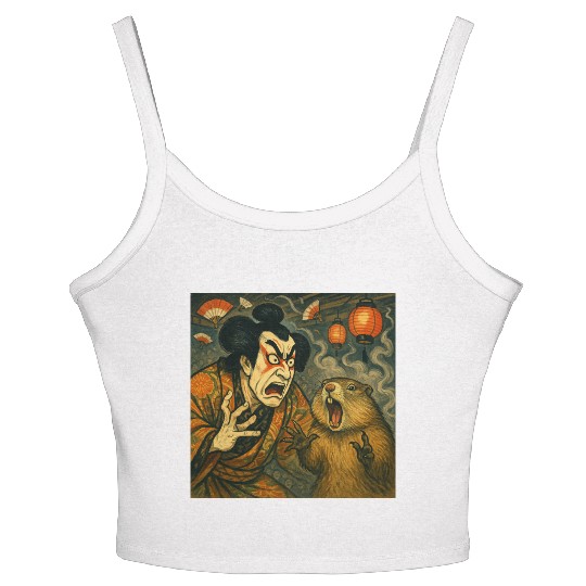 Kabuki Showdown – The Ultimate Scream-Off Women's Spaghetti Strap Tank Top