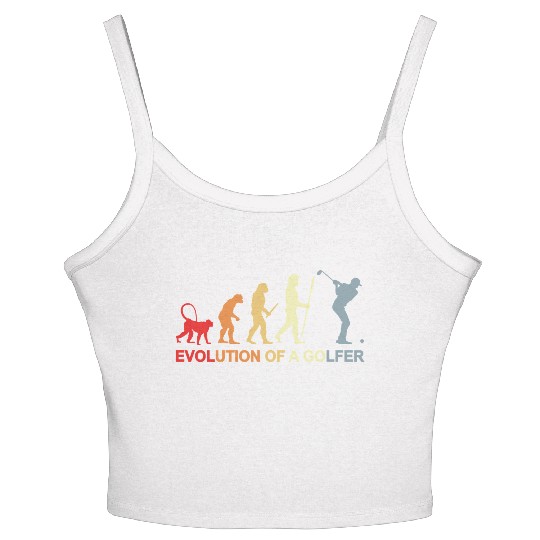 Golfer Evolution Women's Spaghetti Strap Tank Top