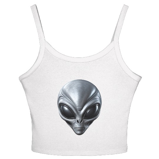 Small Grey Alien Extraterrestrial ET Being Women's Spaghetti Strap Tank Top
