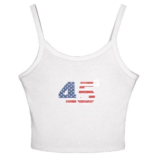 Trump 2028 45³ President Trump '28 45 Cubed45³ swe Women's Spaghetti Strap Tank Top