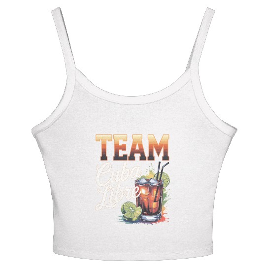 Cocktail Bartender Team Cuba Libre Women's Spaghetti Strap Tank Top