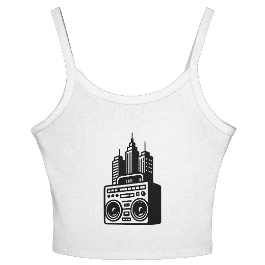 rap music, city life, streetwear, Urbanwear Women's Spaghetti Strap Tank Top